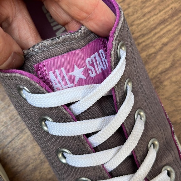 Converse Women's All Star Low Top Shoes Purple Converse Sneakers Size 6 - Picture 11 of 15